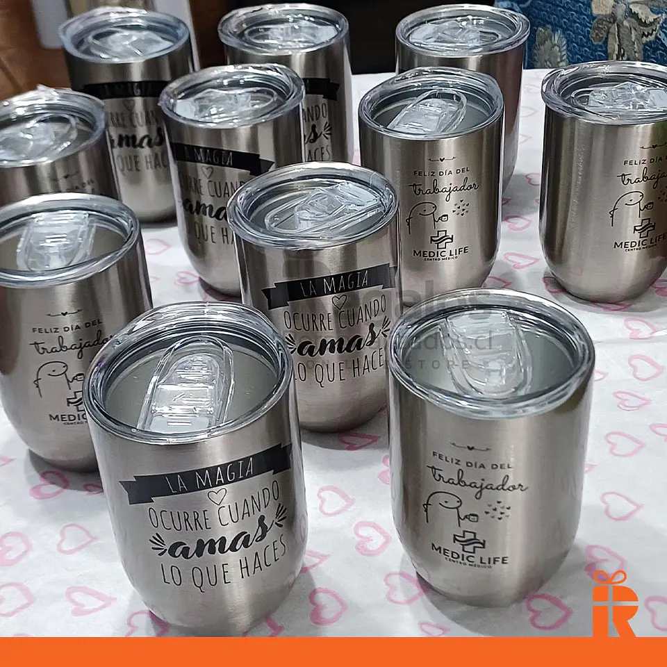 Mug vaso térmico plateado, 300cc 3