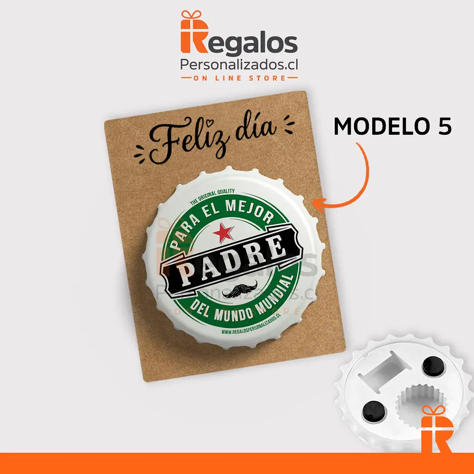 Destapador magnético diseño Papá 6