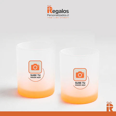 Pack 2 Vasos de vidrio Empavonados
