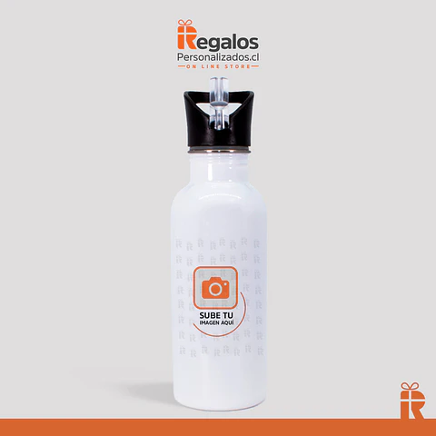 Botella acero inoxidable con boquilla, 600cc personalizada