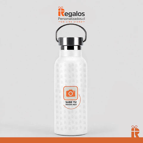 Botella térmica blanca acero inoxidable, 750cc