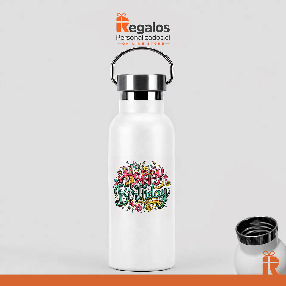 Botella térmica blanca acero inoxidable, 750cc 2