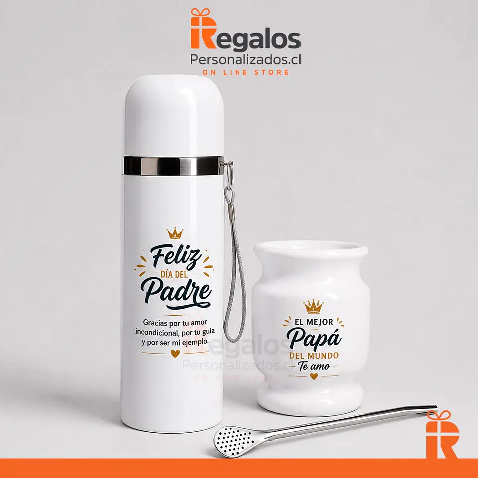 Pack Termo + Matero de Loza y Bombilla 2