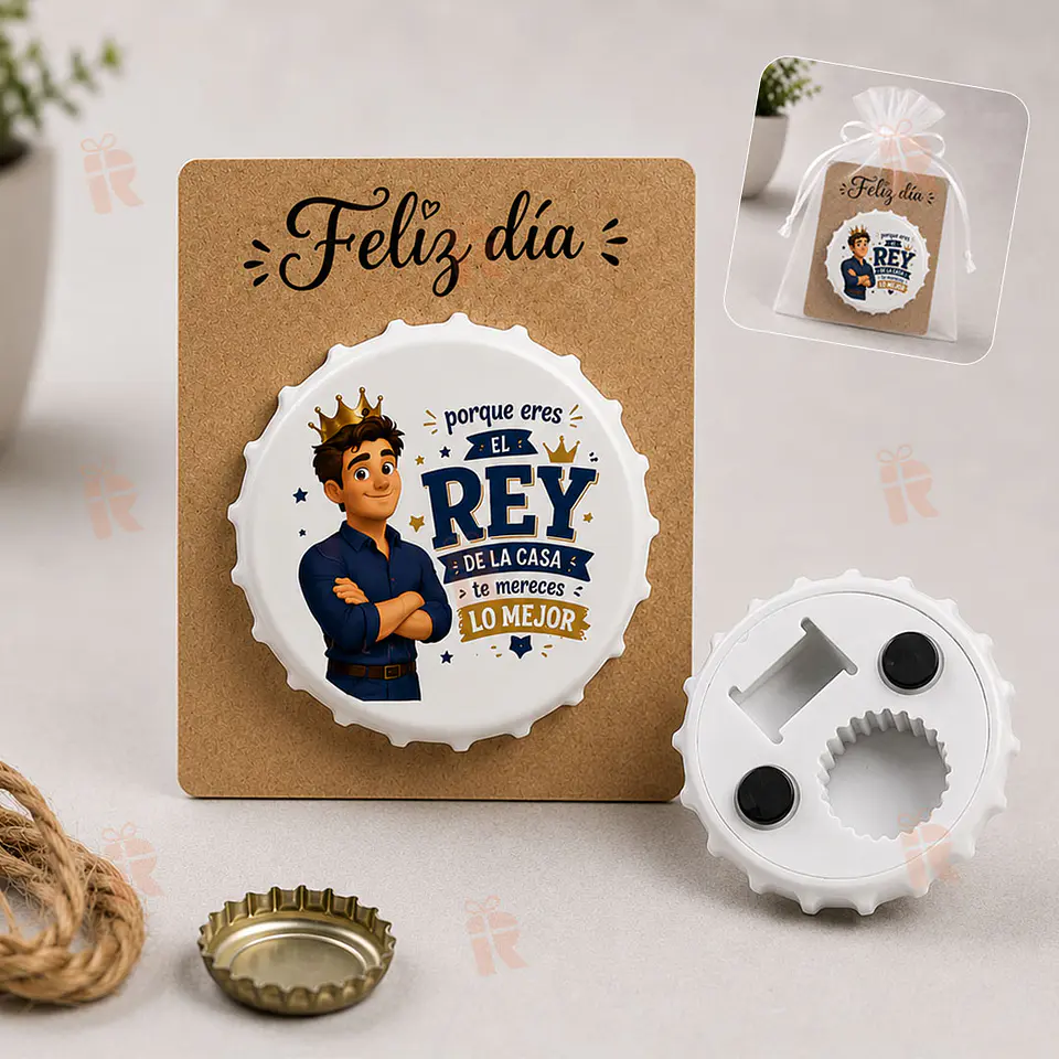 Destapador Magnético Personalizado para Papá 1