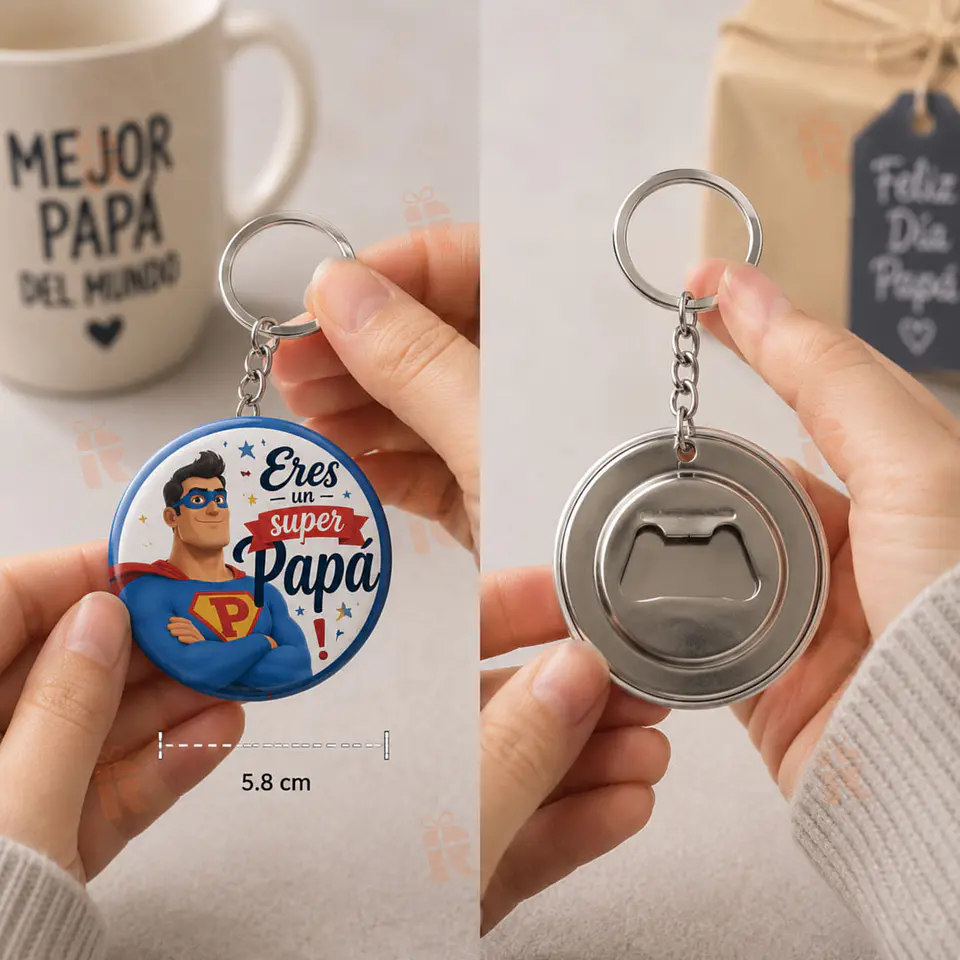 Llavero destapador personalizado para Papá 3