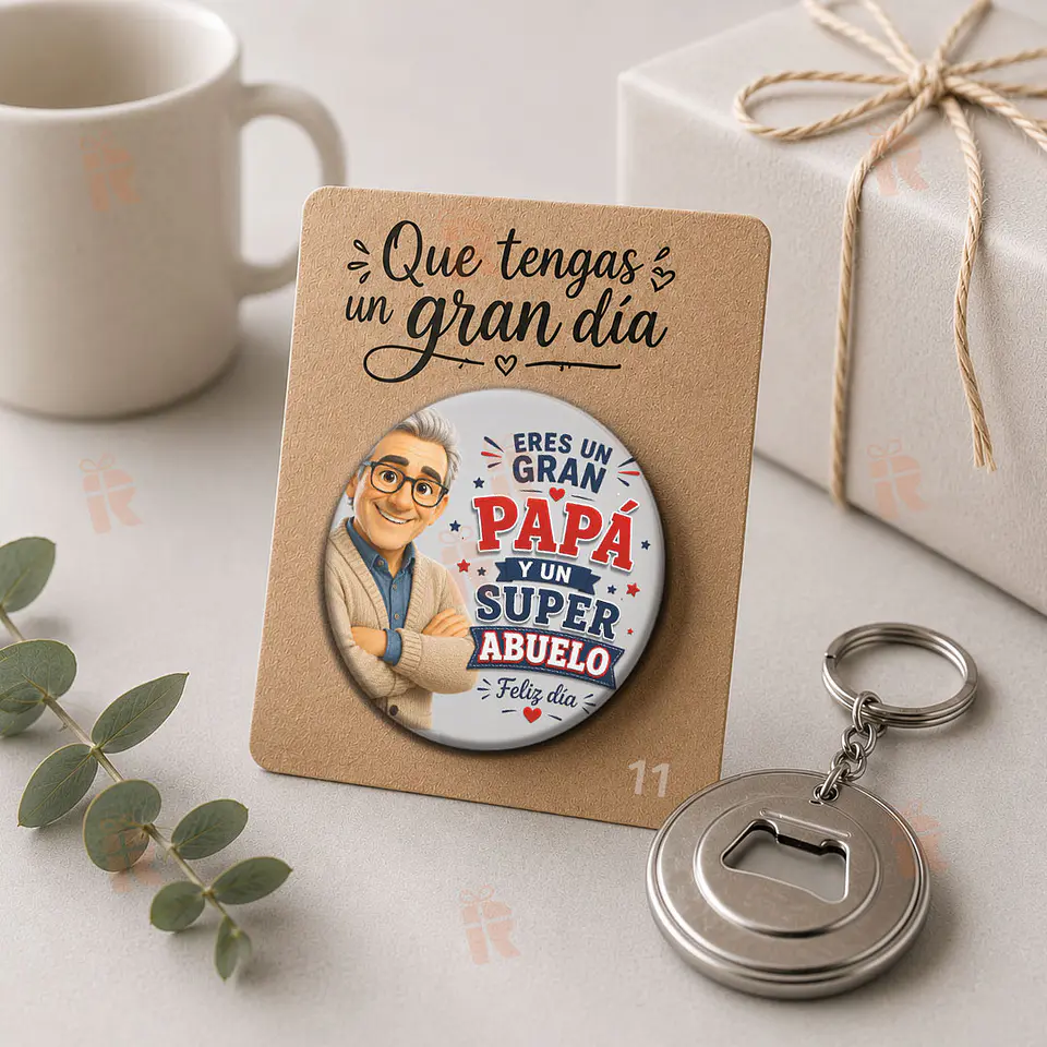 Llavero destapador personalizado para Papá 14