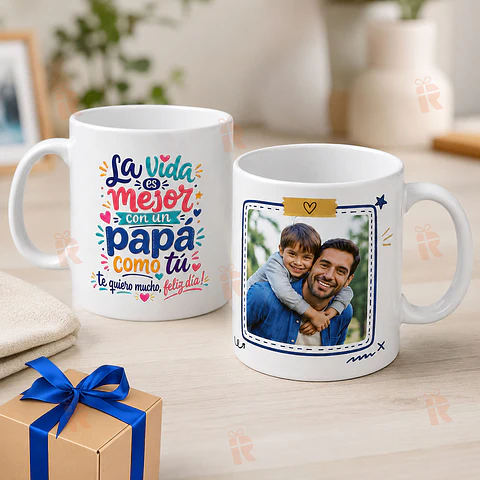 Tazón Personalizado para Papá con Foto y frase