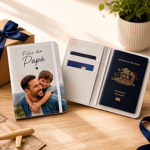 Porta Pasaporte Personalizado con Foto o diseño