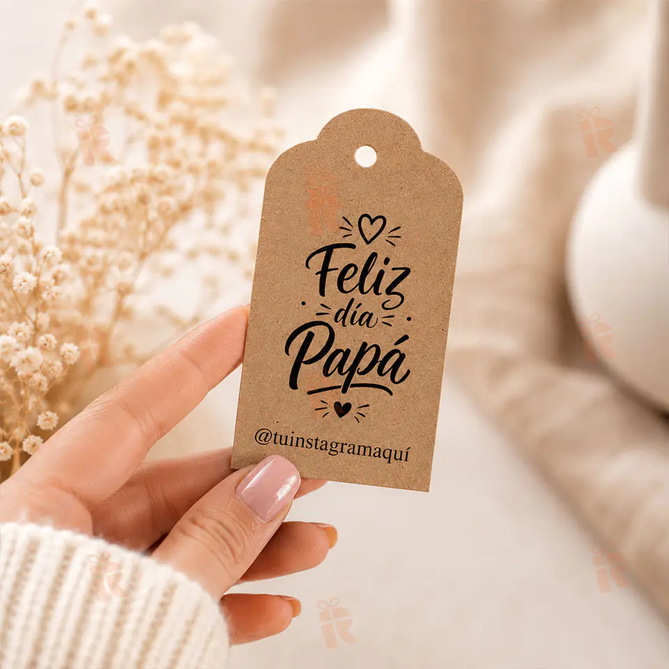 Tags Kraft  Día del Papá | Personalizados con Instagram o Nombre de Empresa, compra mínima 50 unidades 1