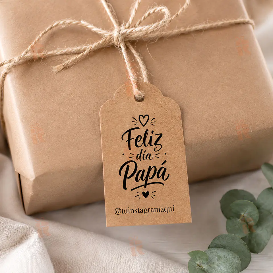 Tags Kraft  Día del Papá | Personalizados con Instagram o Nombre de Empresa, compra mínima 50 unidades 2