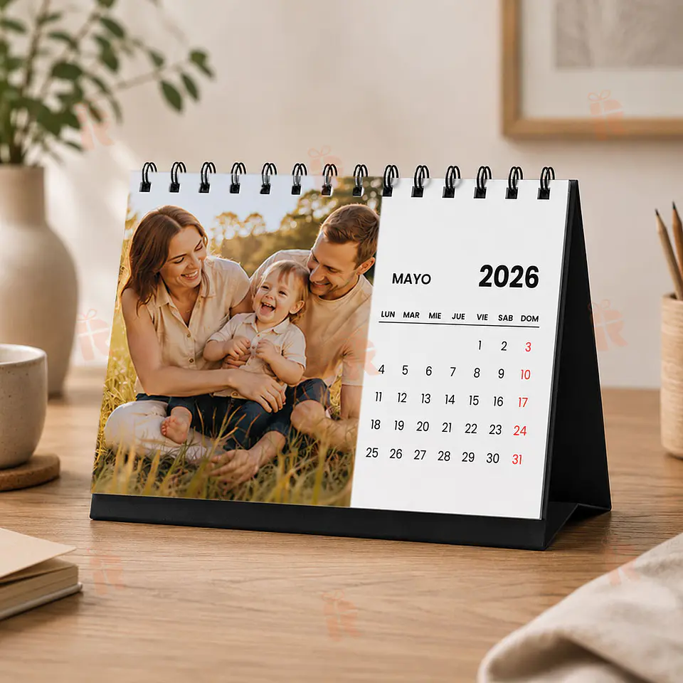Calendario de Escritorio Personalizado con Fotos | Elige el Mes de Inicio 1