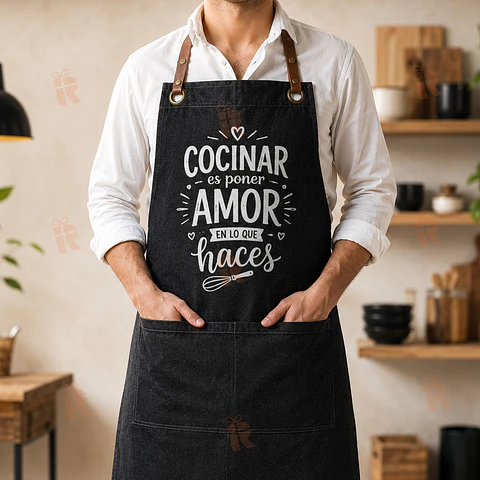 Pechera Jeans Denim Negra Personalizada 