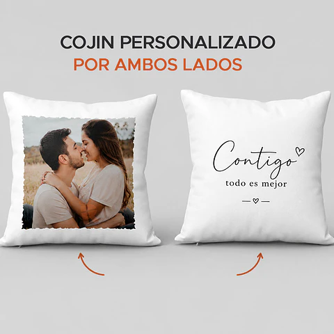 Cojín Personalizado por ambos Lados | CON IMAGEN Y FRASE