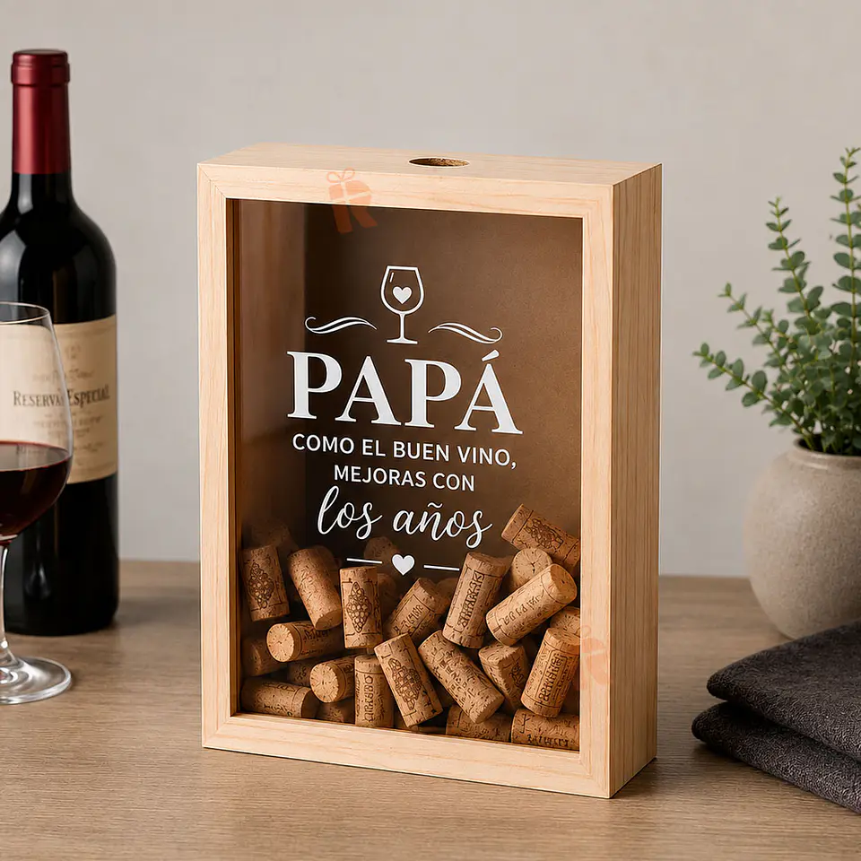 Alcancía guarda corchos 20x30 | Especial Papá 1