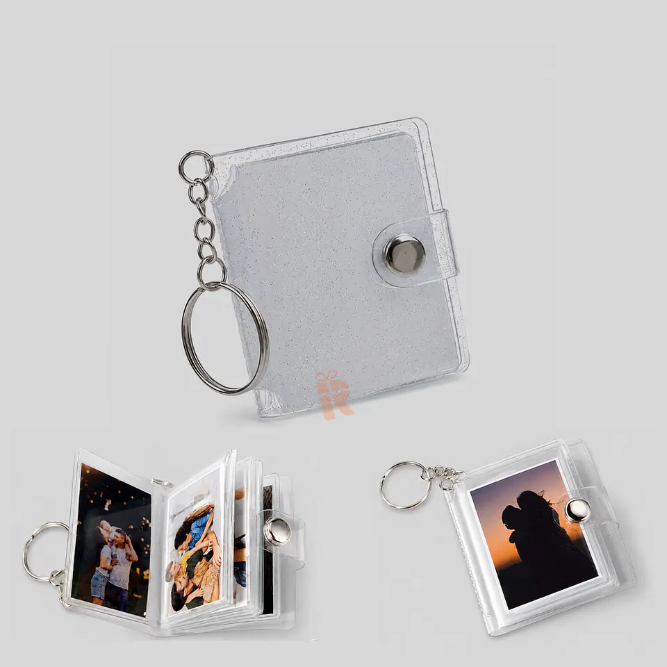 Mini Álbum Llavero Personalizado con 16 Fotos | Porta Fotos de Bolsillo 1