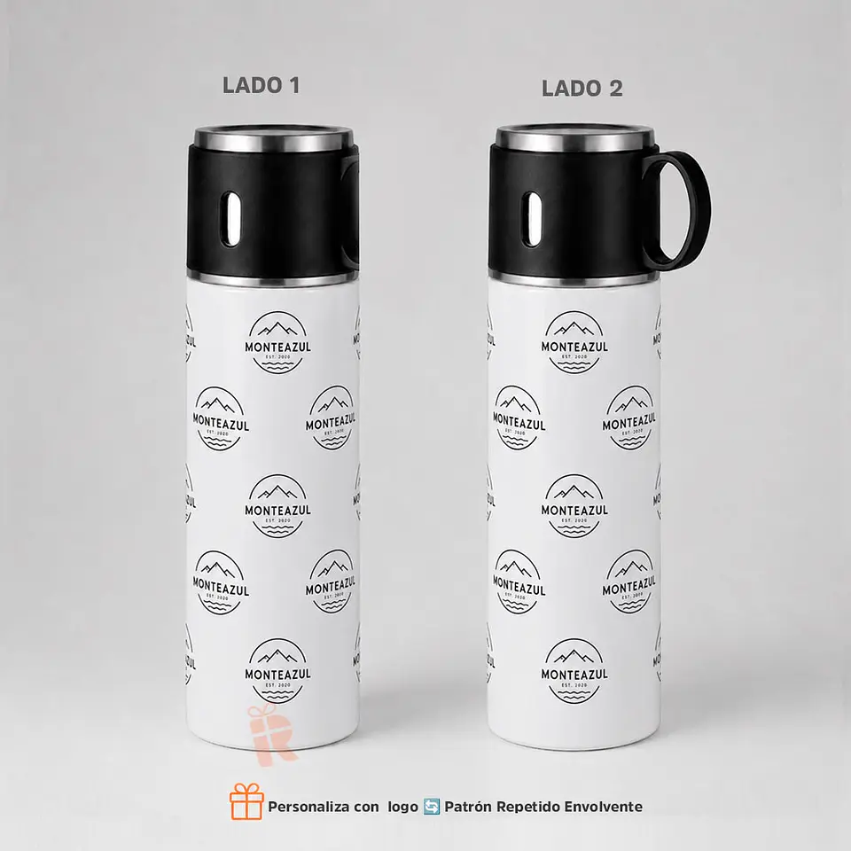 Termo con Taza Integrada 500cc | Personalizado con imagen y/o frase 5
