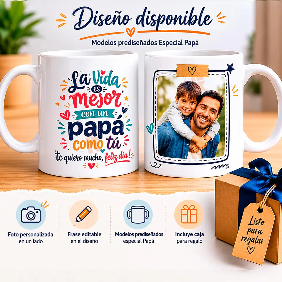 Tazón Personalizado para Papá | Diseño para imagen y frase 2