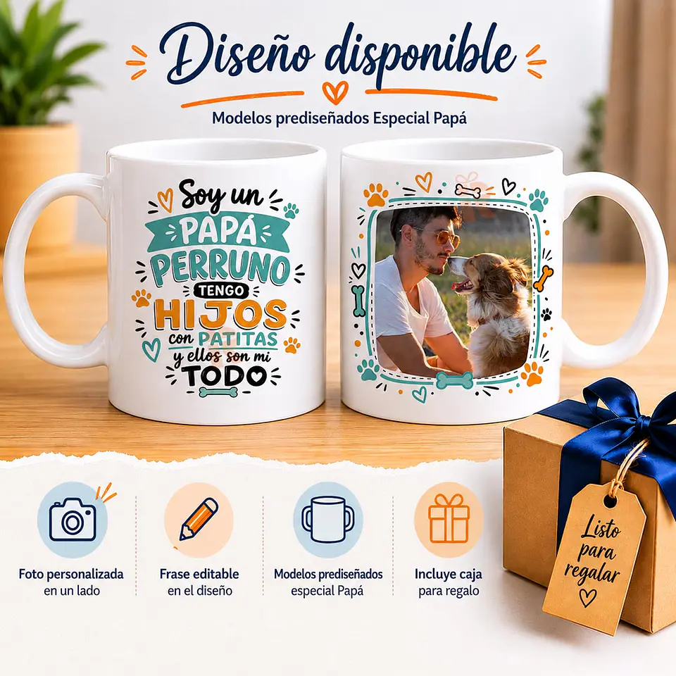Tazón Personalizado para Papá | Diseño para imagen y frase 3