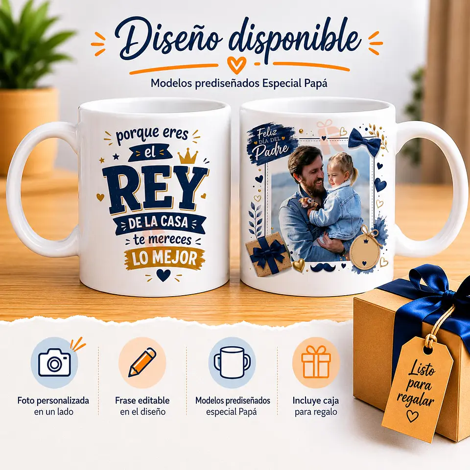 Tazón Personalizado para Papá | Diseño para imagen y frase 4