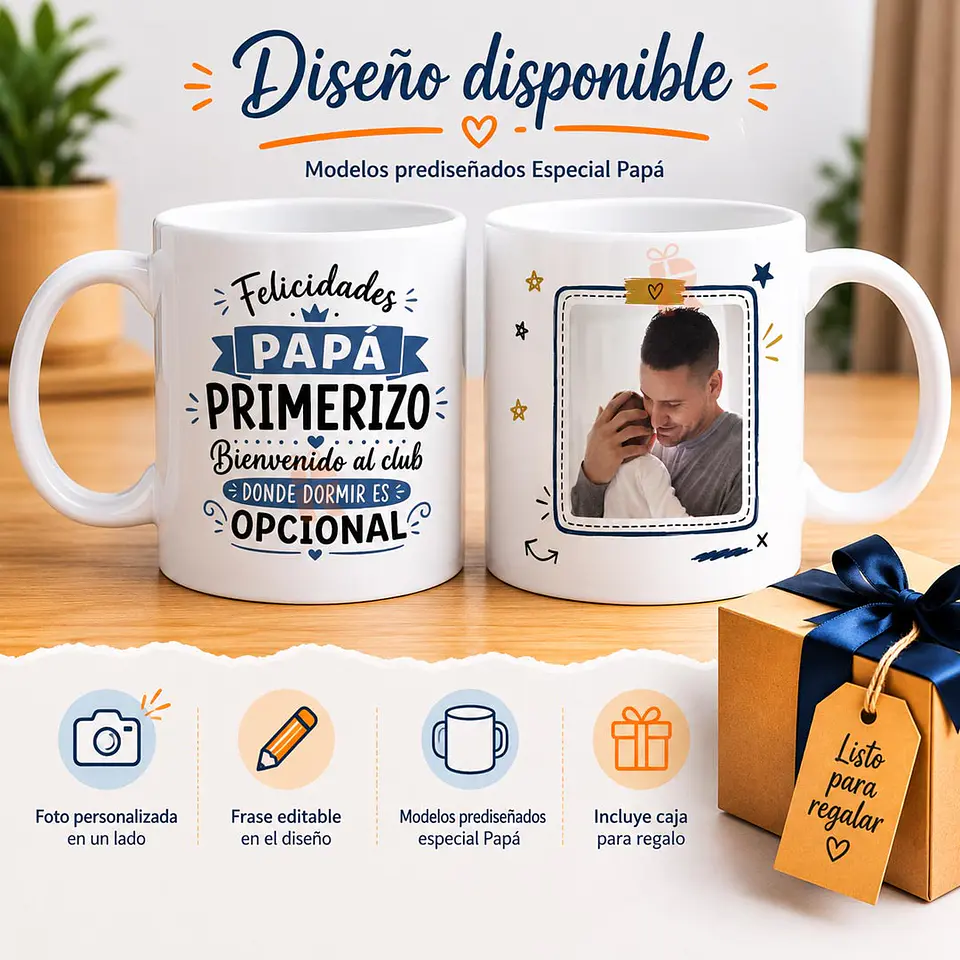 Tazón Personalizado para Papá | Diseño para imagen y frase 6