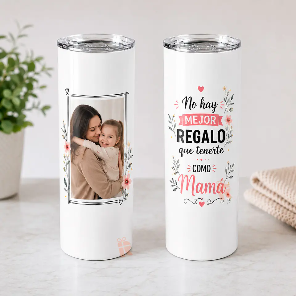 Vaso Térmico Skinny Tumbler Personalizado 500 ml  | Personalizado con imagen y/o frase 3