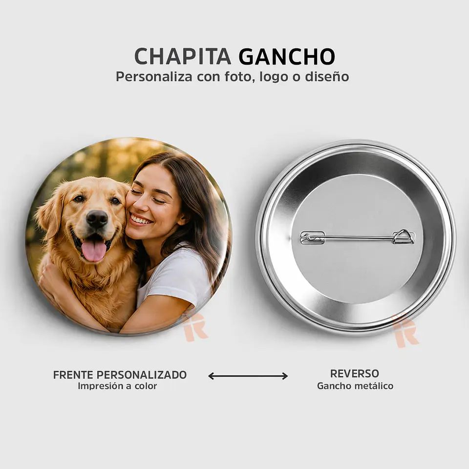 Chapita Gancho | Personalizada con Foto, Logo o Diseño 1
