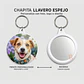 Chapita Llavero Espejo | Personalizada con Foto, Logo o Diseño - Miniatura 1