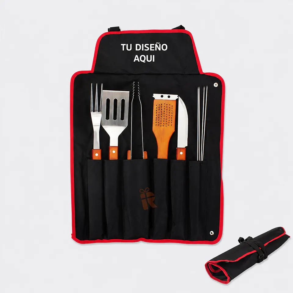 Delantal Parrillero con Herramientas para Asado Personalizado  1