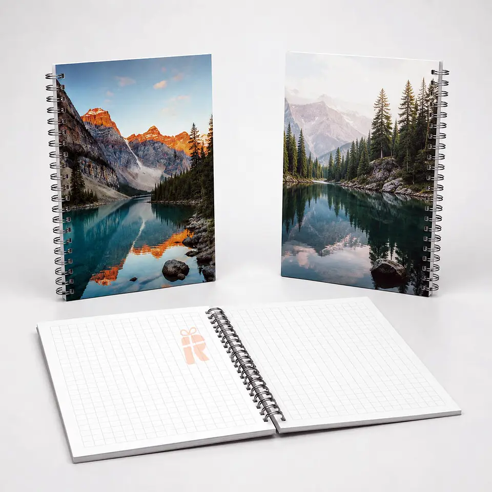 Libreta o cuaderno personalizado | Tapas duras y hojas cuadros 105g 2