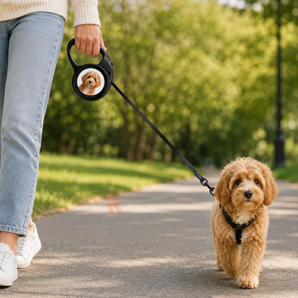 Correa retráctil para mascotas personalizada con foto | 5 metros 4