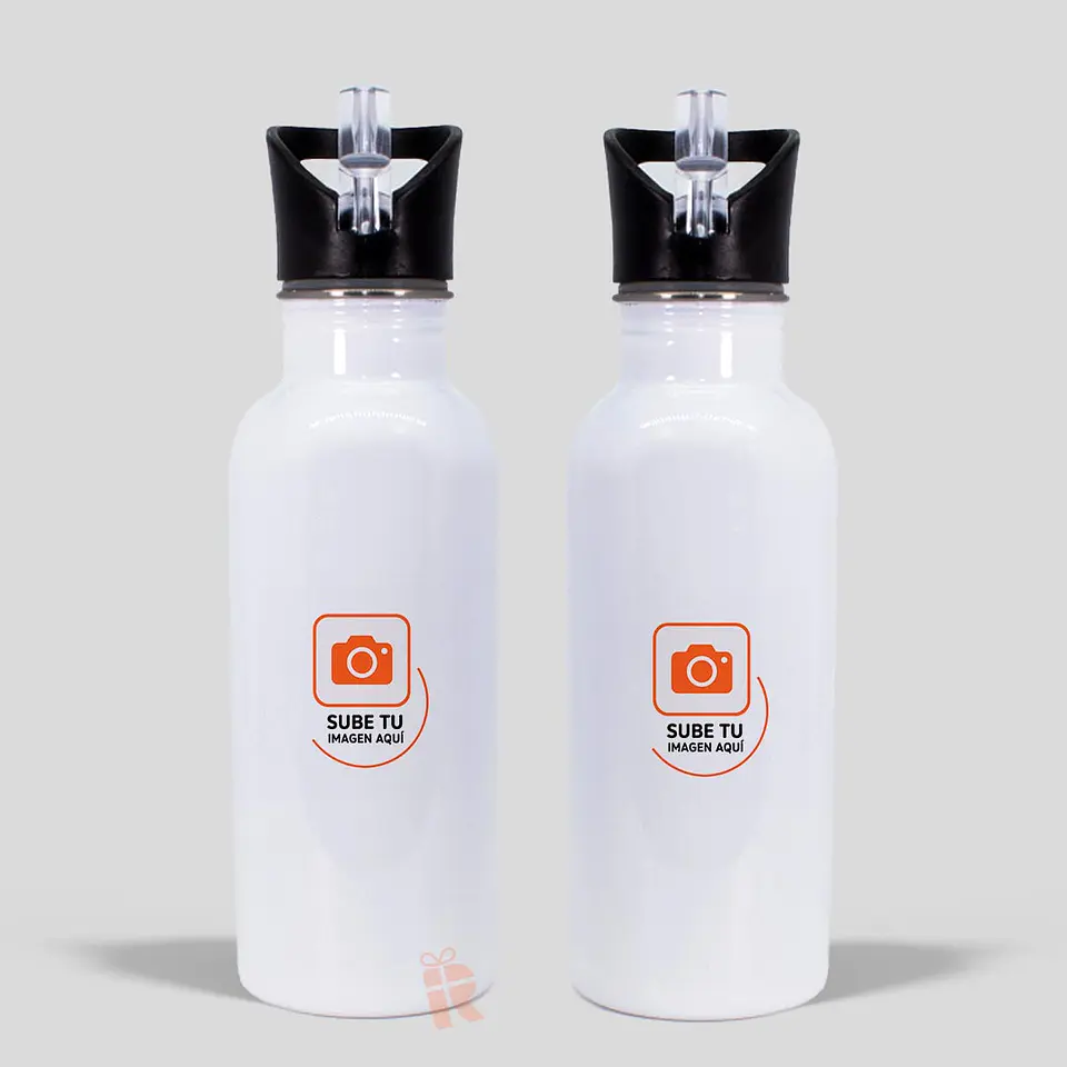 Botella acero inoxidable tapa bombilla 600cc | Personalizada con imagen, foto o frase 5