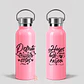 Botella térmica rosa tapa rosca 750cc | Personalizada con frase, logo o diseño - Miniatura 3