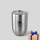 Mug vaso térmico plateado 300cc | Personalizado con frase, logo o imagen en negro - Miniatura 2