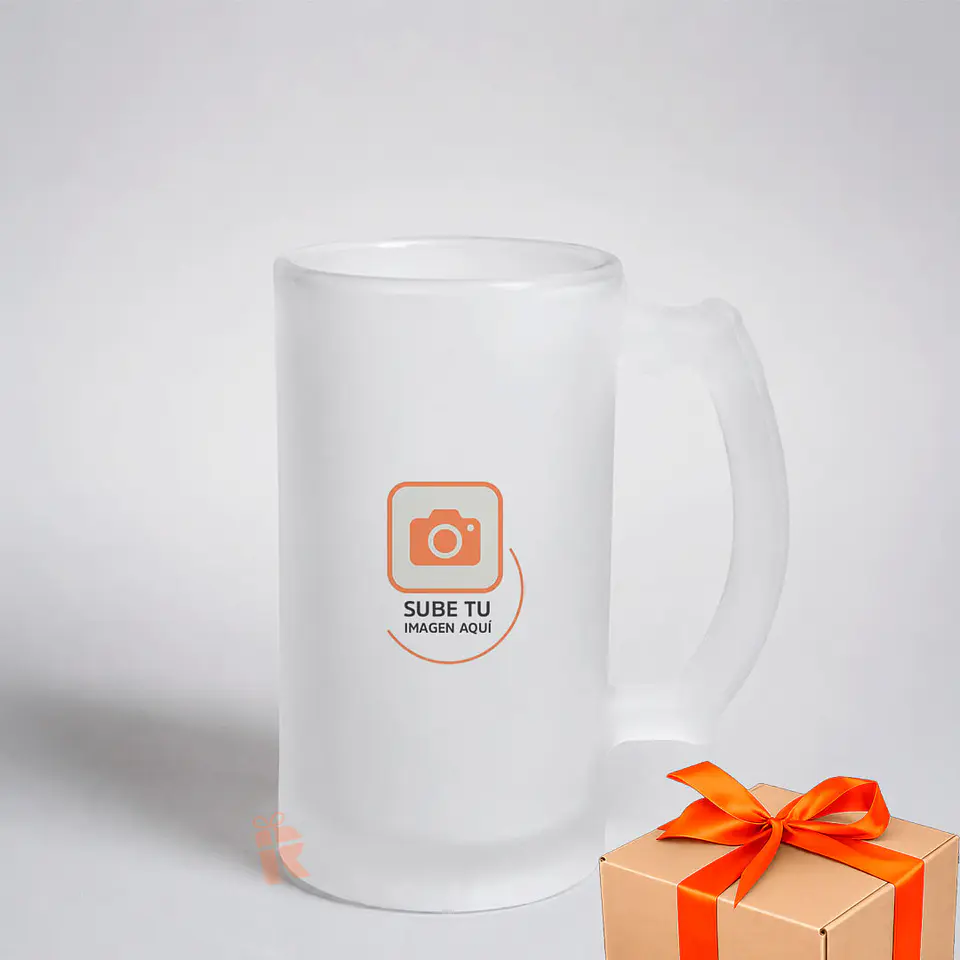 Vaso Shopero vidrio empavonado 500 cc | Personalizado con imagen, frase, logo 5