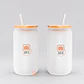 Vaso lata vidrio empavonado tapa bambú 473 cc | Personalizado con imagen, frase, logo - Miniatura 3