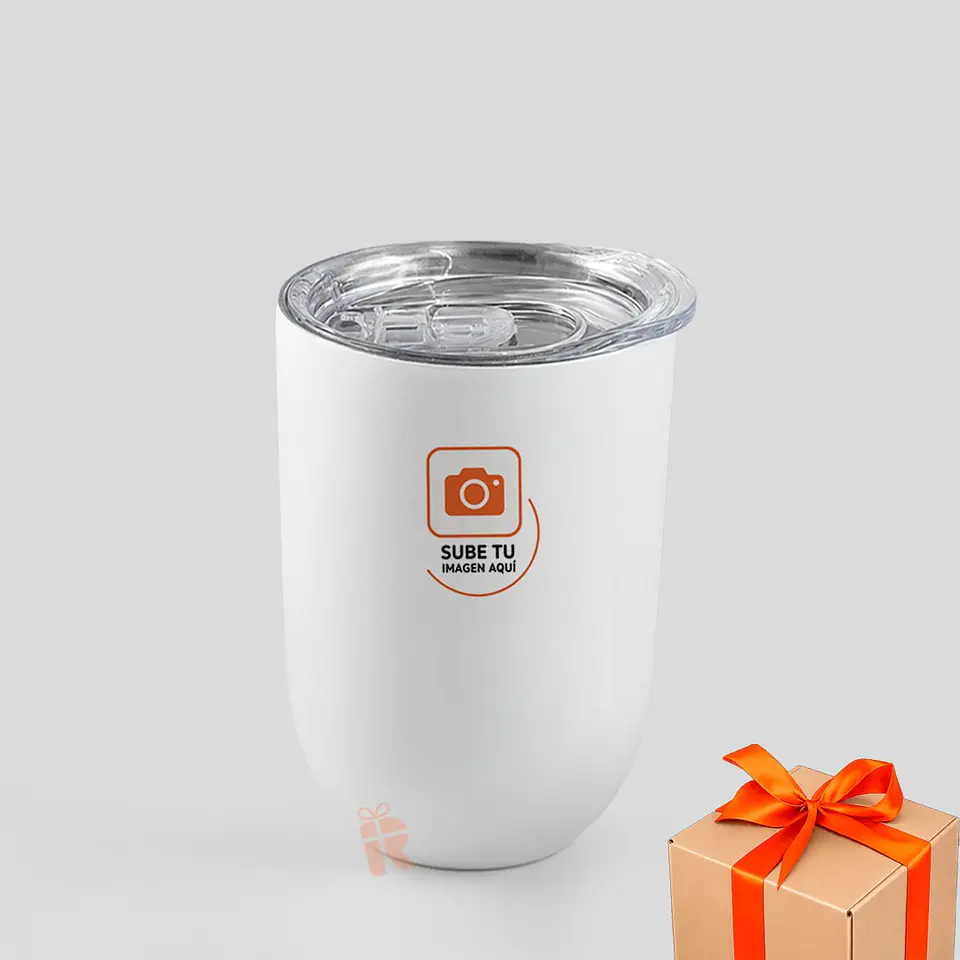 Mug vaso térmico blanco 300cc | Personalizado con foto, imagen, logo 3