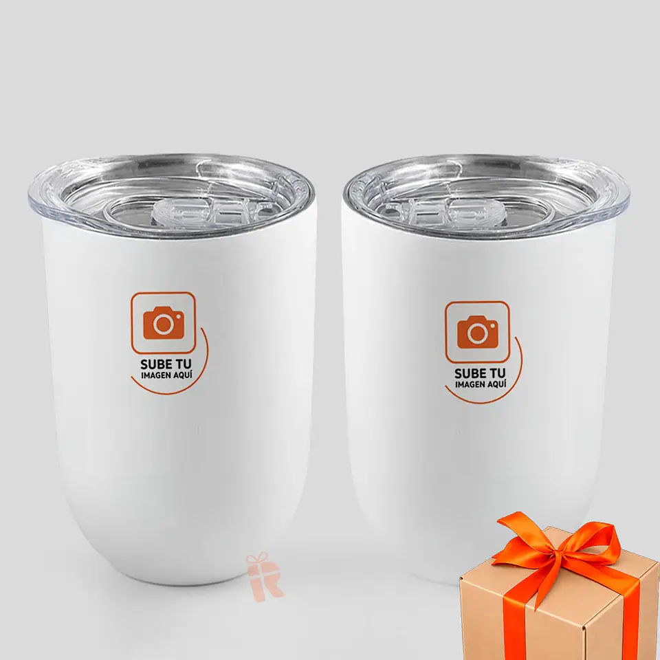 Mug vaso térmico blanco 300cc | Personalizado con foto, imagen, logo 4
