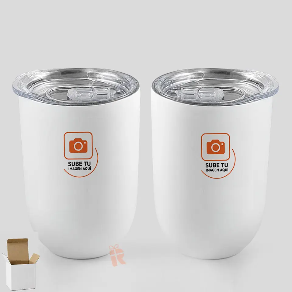 Mug vaso térmico blanco 300cc | Personalizado con foto, imagen, logo 5