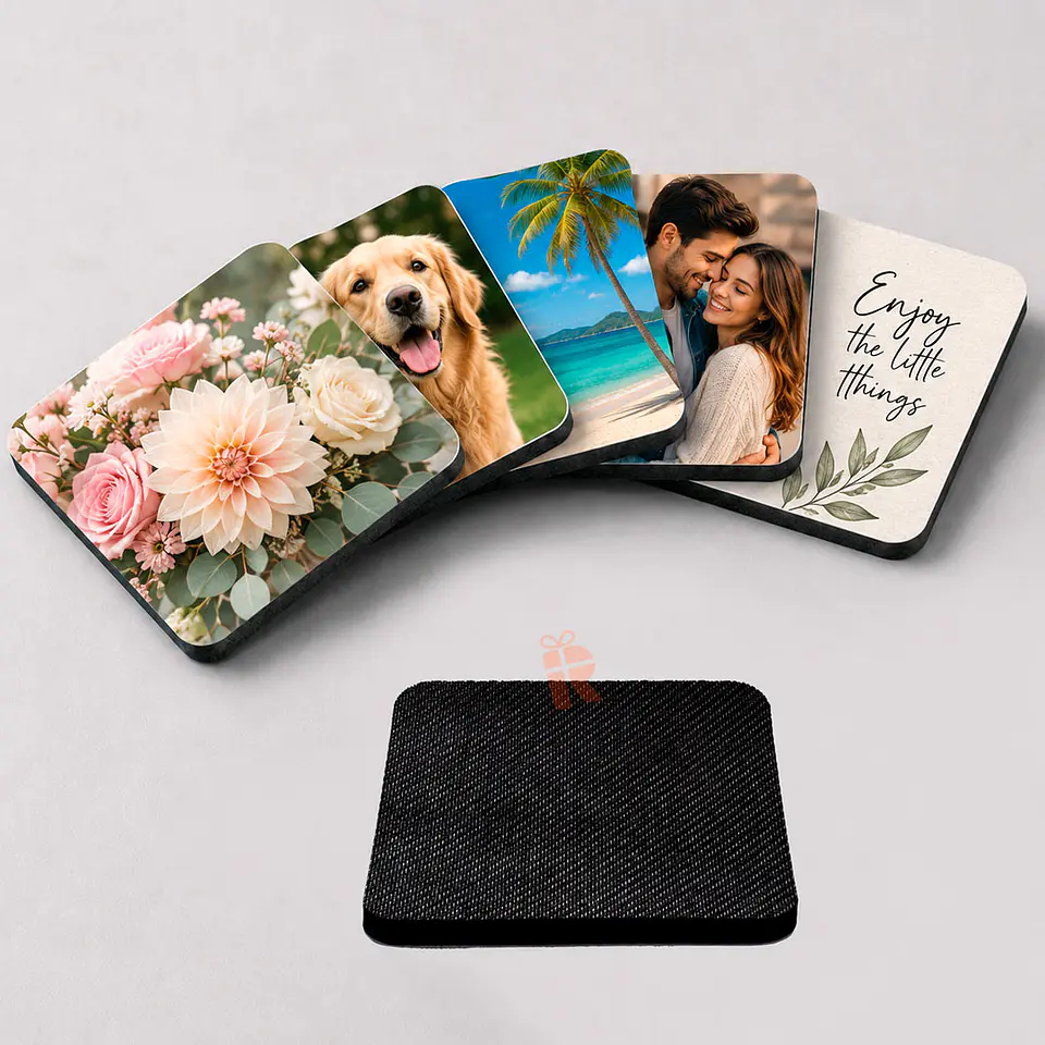 Posavaso de goma compra mínima 12 unidades | Personalizado distintos 1