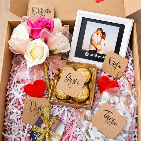 Box te amo con todos mis sentidos | Personalizado 