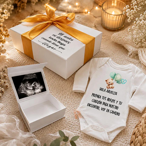 Box Anuncio de Embarazo  | Personalizado con imagen o frase