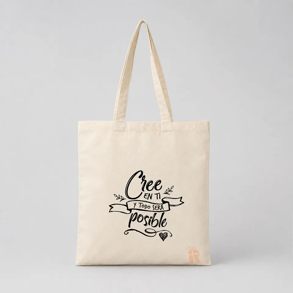 Bolsa crea algodon clásica | Personalizada con imagen, logo o frase 3