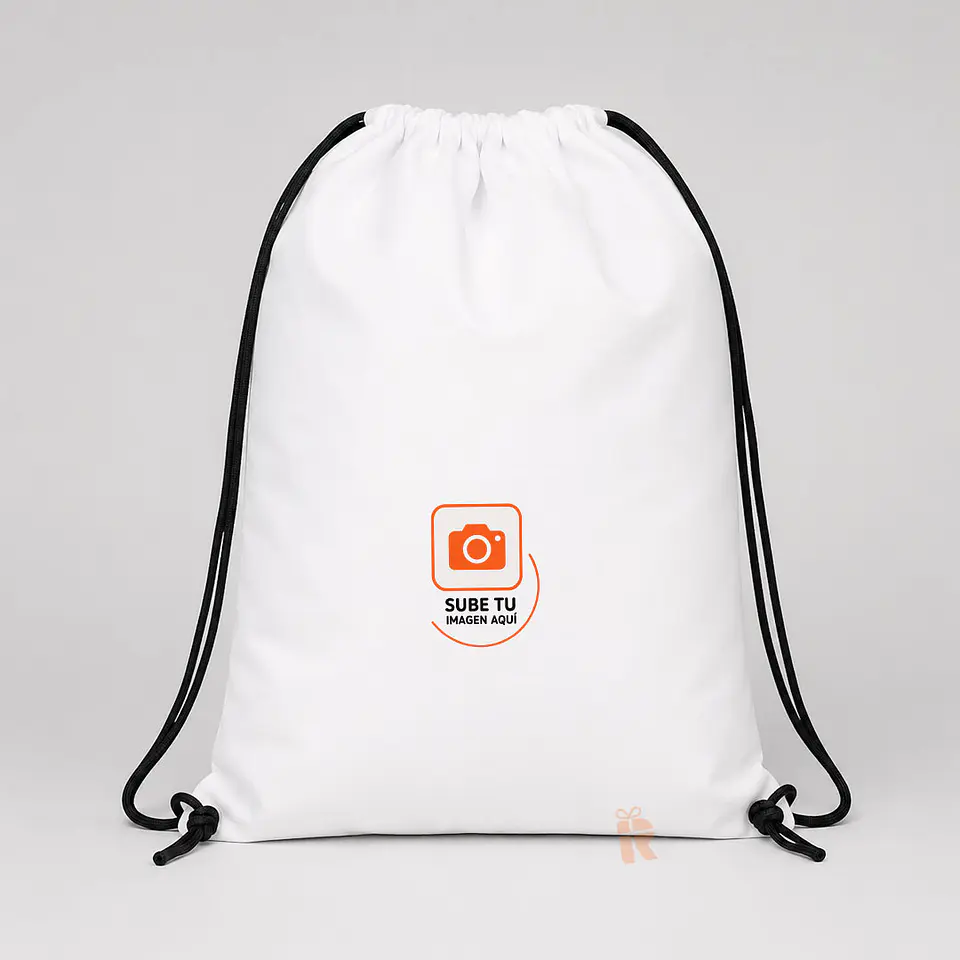 Mochila tipo morral poliester clásico | Personalizada con imagen, logo o frase 1