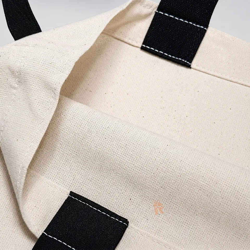 Bolsa crea algodon manilla negra | Personalizada con imagen, logo o frase 2