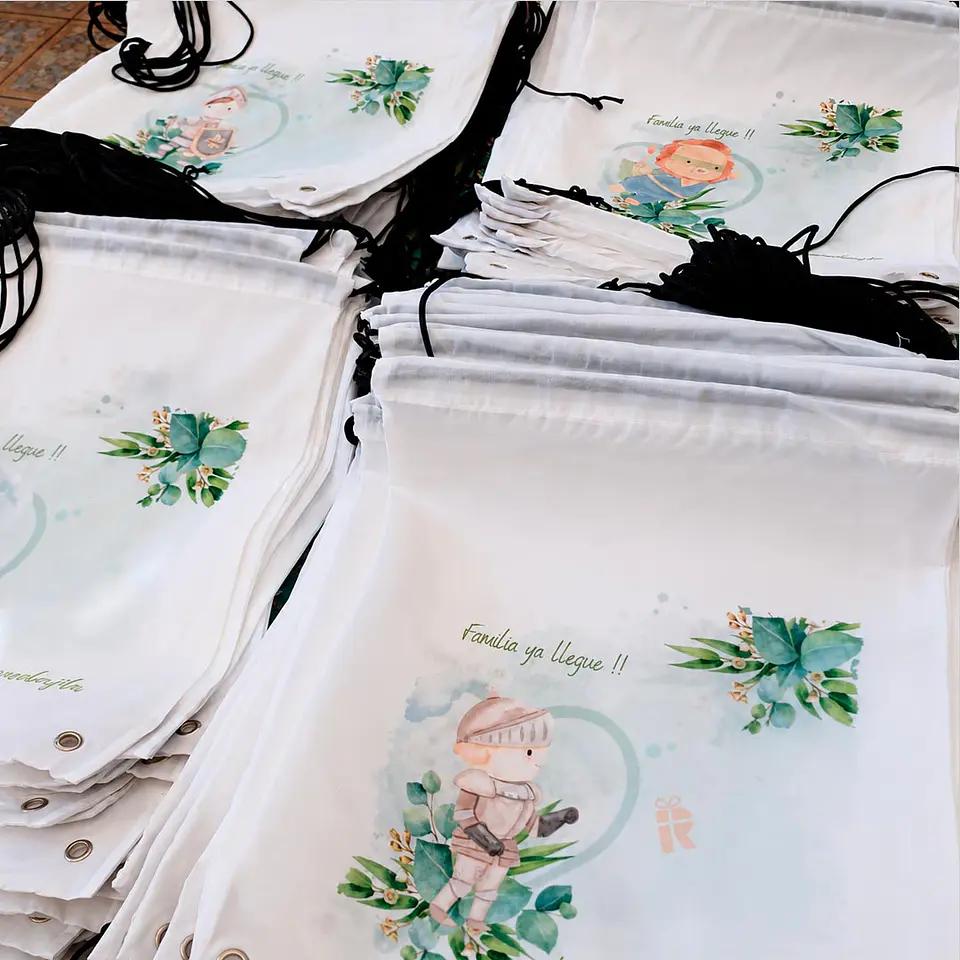 Mochila tipo morral poliester clásico | Personalizada con imagen, logo o frase 2
