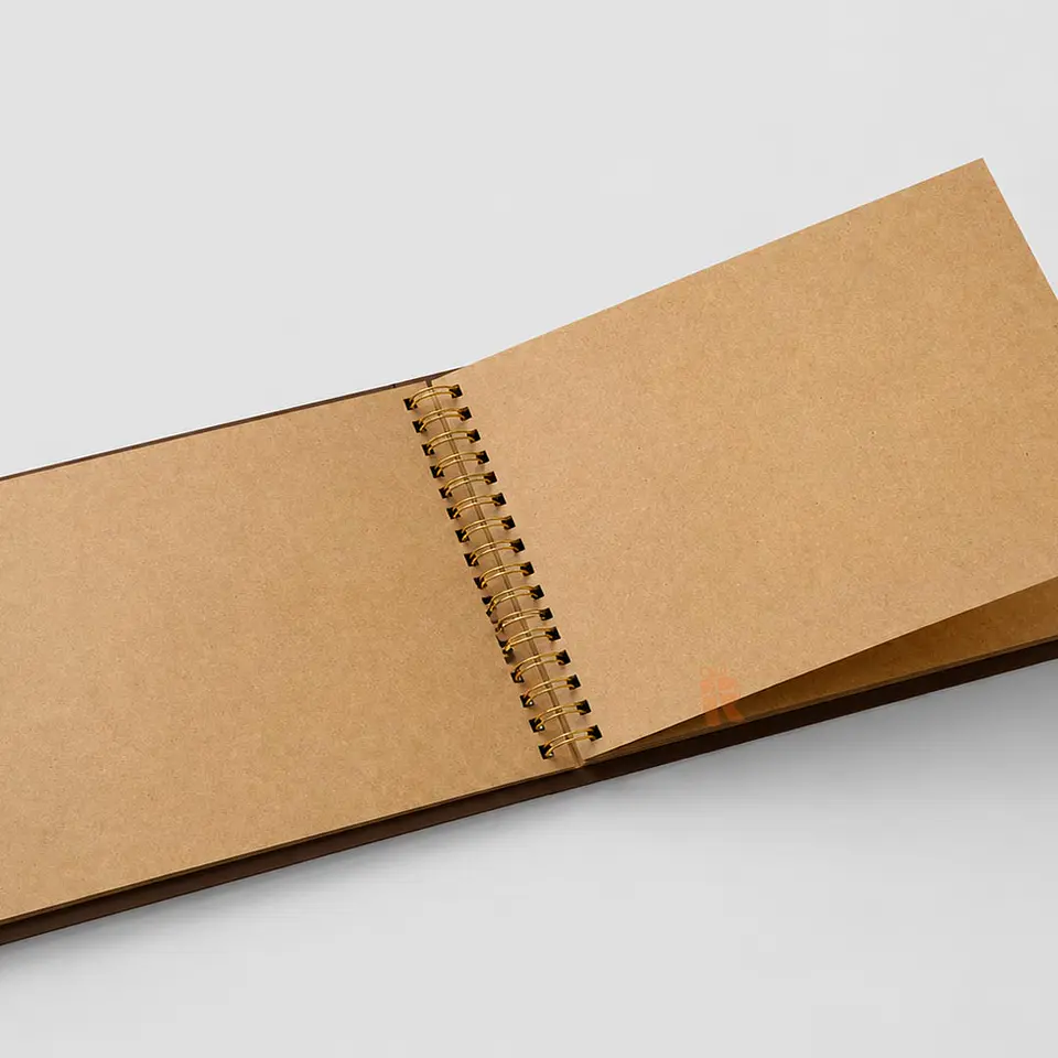 Álbum hojas cartón kraft para pegar fotos | Diseño Libro de aventuras titulo editable 2