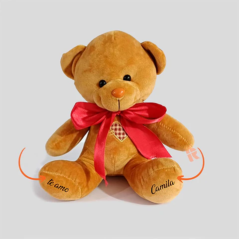 Peluche Oso 23cm | Personalizado con frase  en las patitas