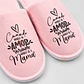 Pantuflas simples rosadas talla unica | Personalizadas con imagen, diseño o frase - Miniatura 2