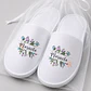 Pantuflas simples blancas talla unica | Personalizadas con imagen, foto, frase - Miniatura 4
