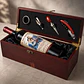 Pack Caja de madera con accesorios y vino | Etiqueta personalizada - Miniatura 1